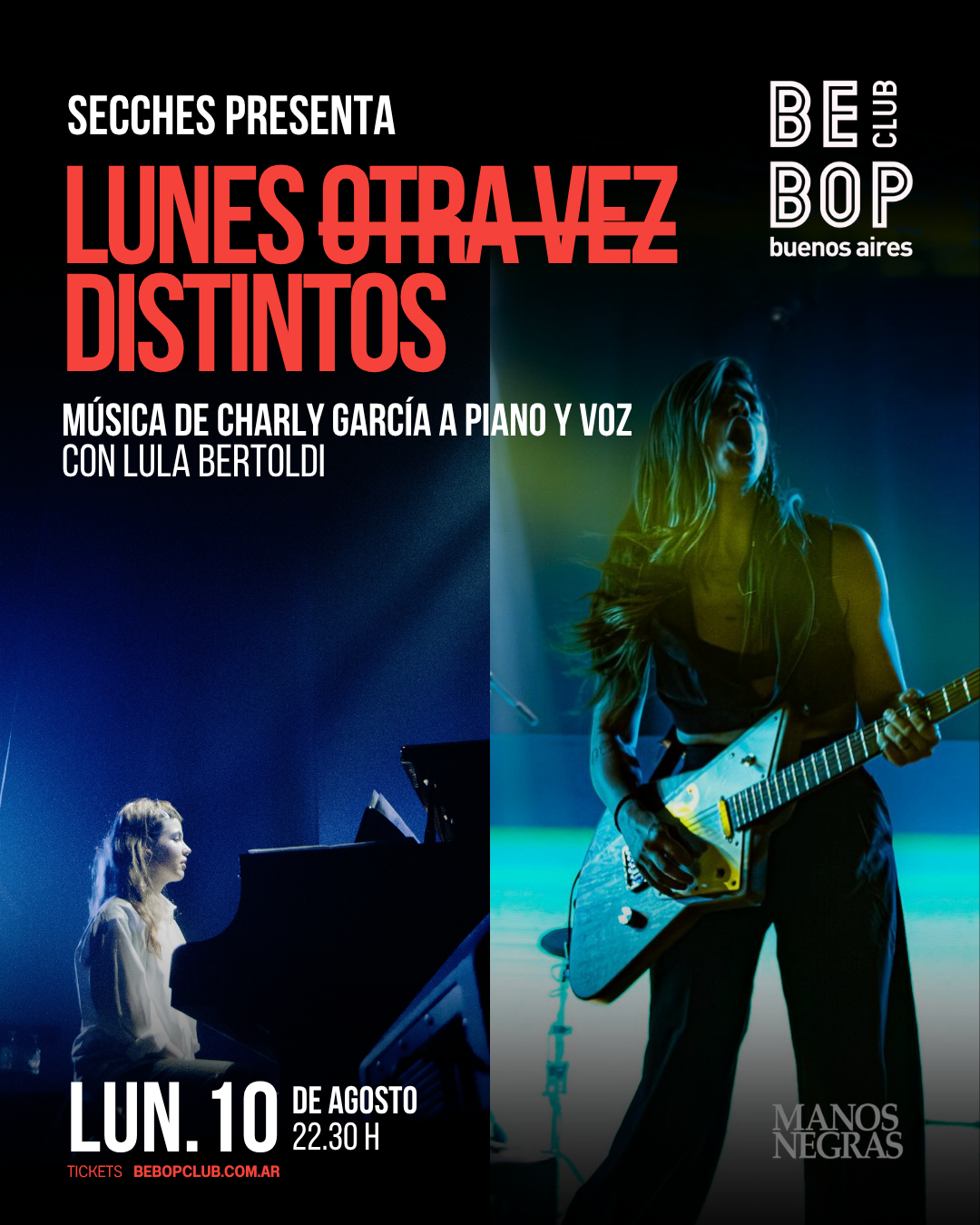 Lunes Otra Vez Distintos | Música de Charly García a piano y voz | Con Lula Bertoldi