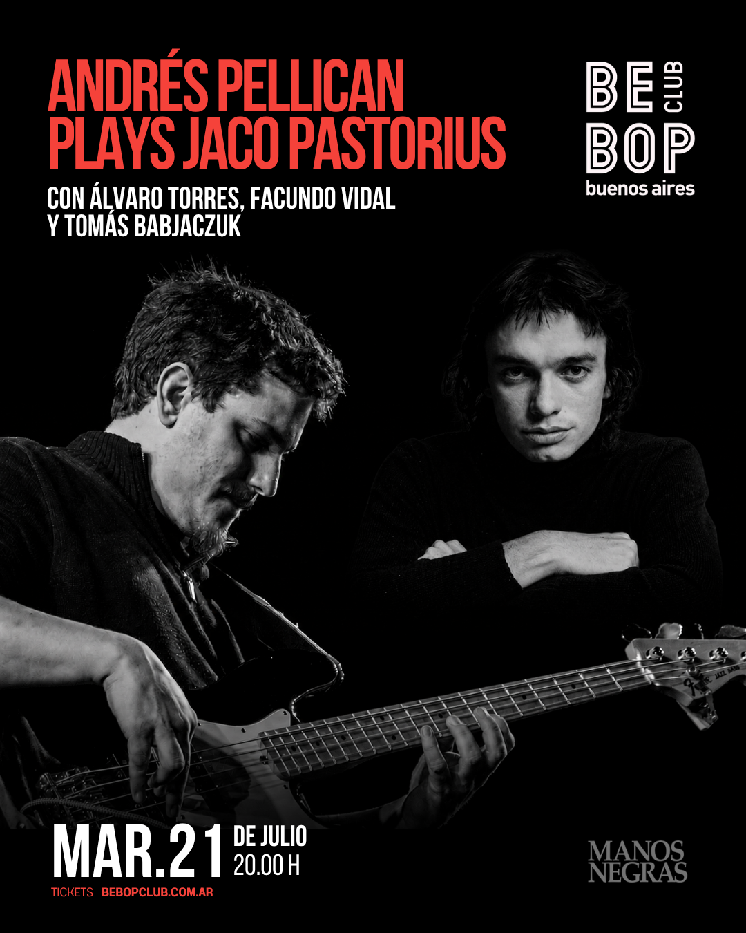 Andrés Pellican Plays Jaco Pastorius | Con Álvaro Torres, Facundo Vidal y Tomás Babjaczuk