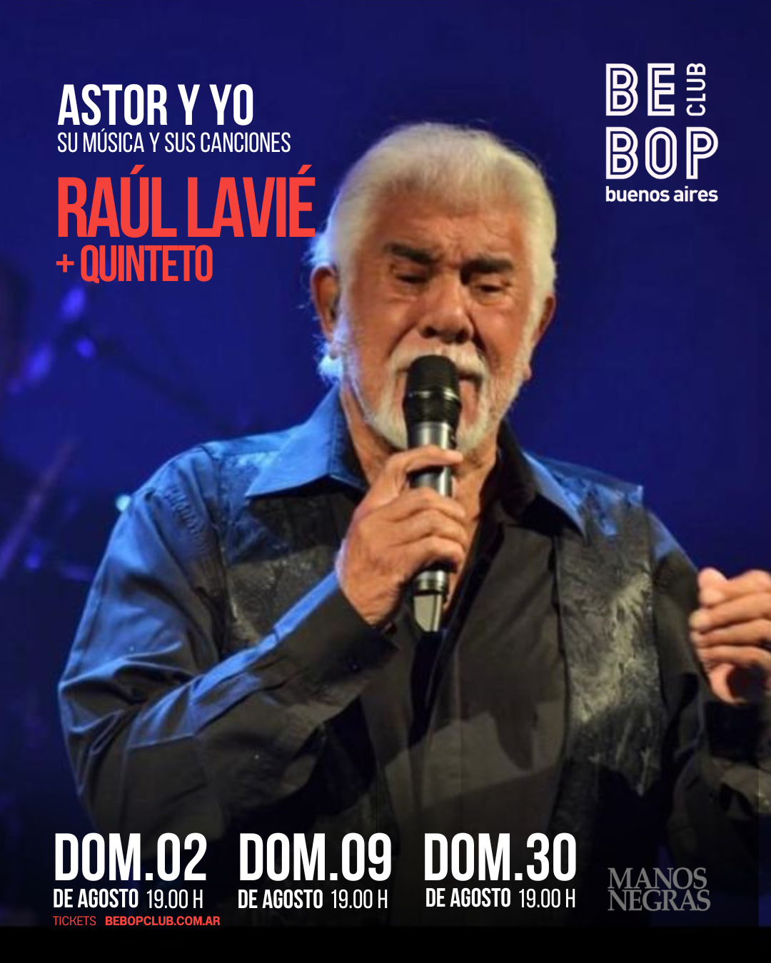 Raúl Lavié + Quinteto | Astor y yo | Su música y sus canciones artwork from Bebop Club