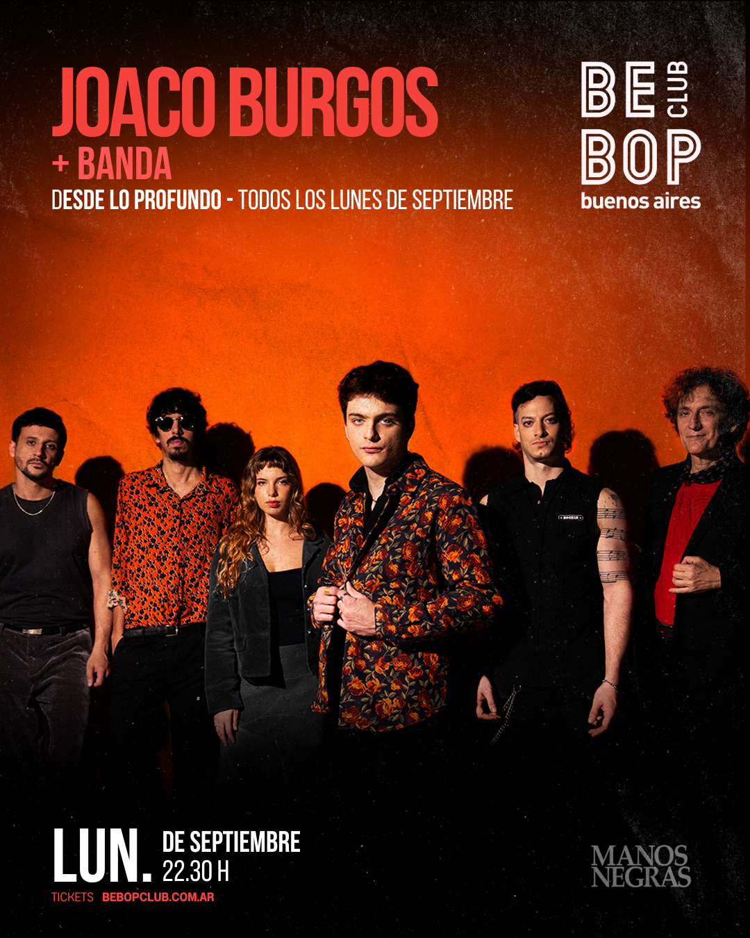 JOACO BURGOS + BANDA | Desde lo profundo | Todos los lunes de septiembre
