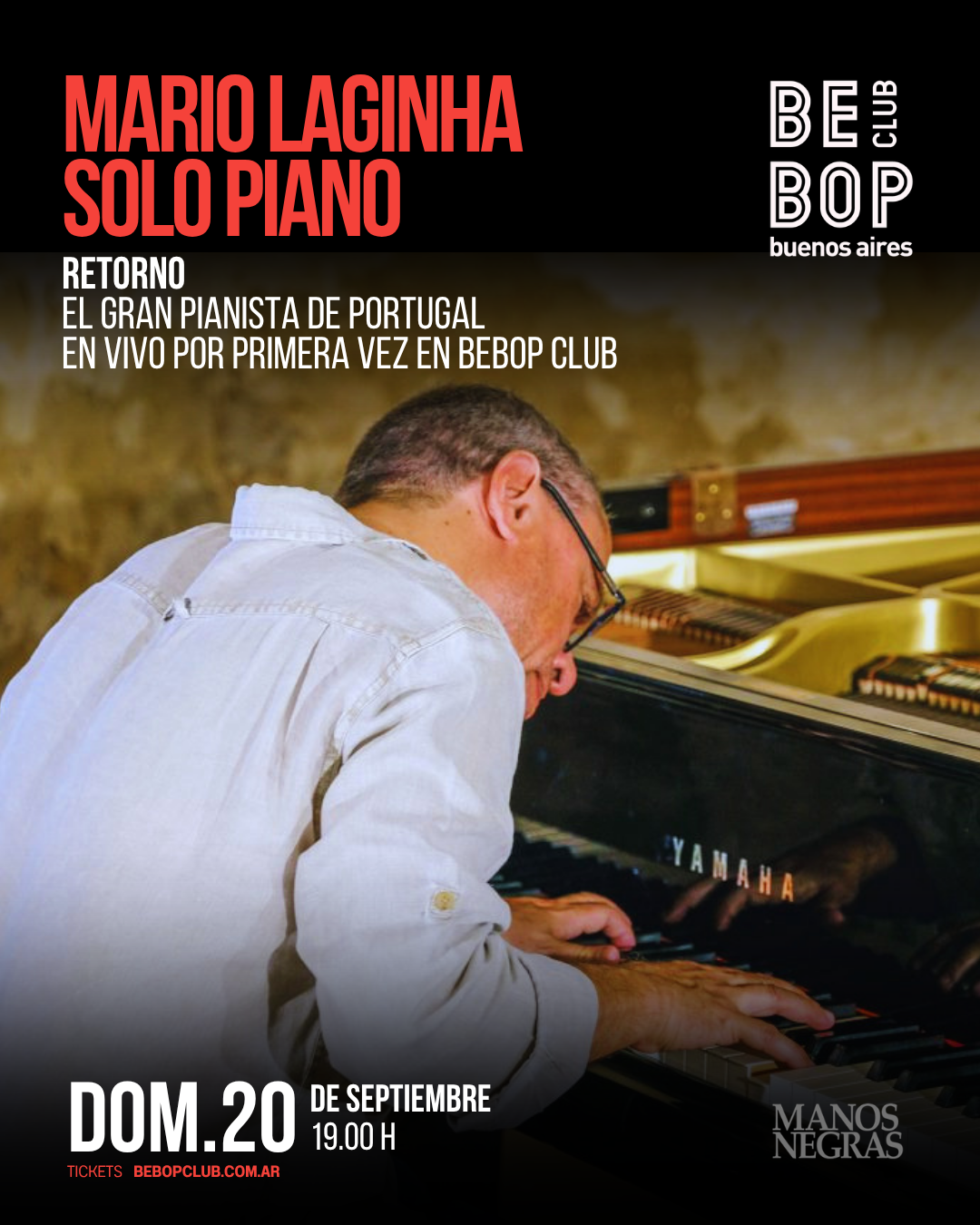 MARIO LAGINHA SOLO PIANO | RETORNO | "El gran pianista de Portugal En vivo por primera vez en Bebop Club"