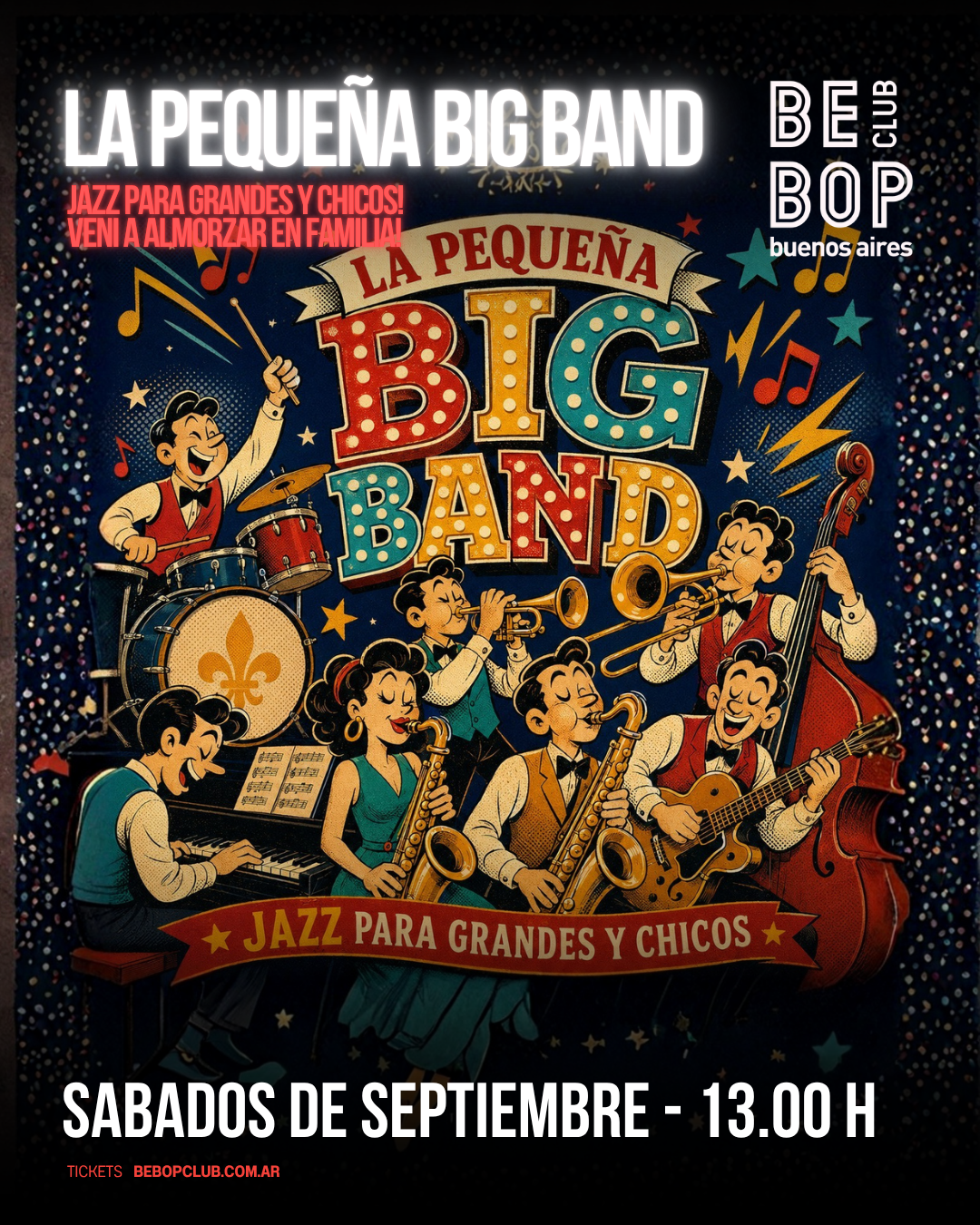 La Pequeña Big Band | Jazz para grandes y chicos | 5, 12, 19 y 26 de Septiembre