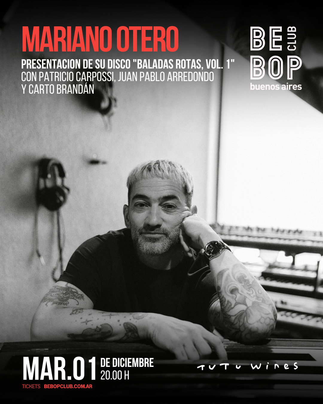 Mariano Otero | Presentación de su disco "Baladas rotas, Vol. 1" | Con Patricio Carpossi, Juan Pablo Arredondo y Carto Brandán